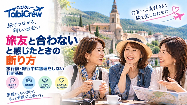 旅友と合わないと感じたときの断り方｜旅行前・旅行中に無理をしない判断基準