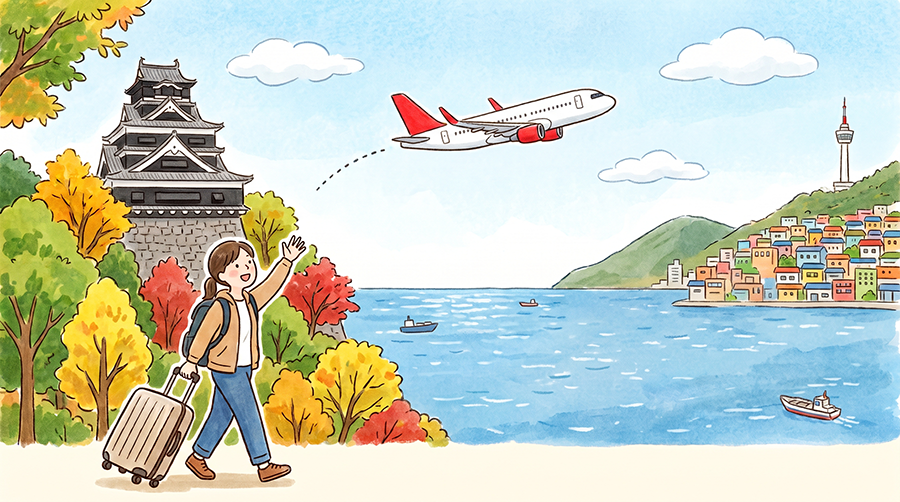【イースター航空セール】熊本〜釜山が片道1,900円！15kg手荷物無料の超特価・2026年10月最新キャンペーン